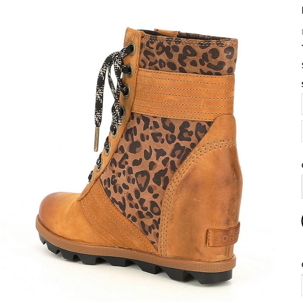 Sorel RARE Leopard Print Lexie wedges - Picture 6 of 8